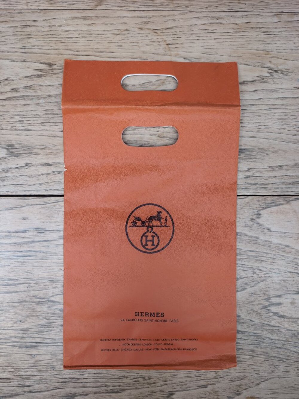 FREE WITH PURCHASE Hermes used paper shopping bag